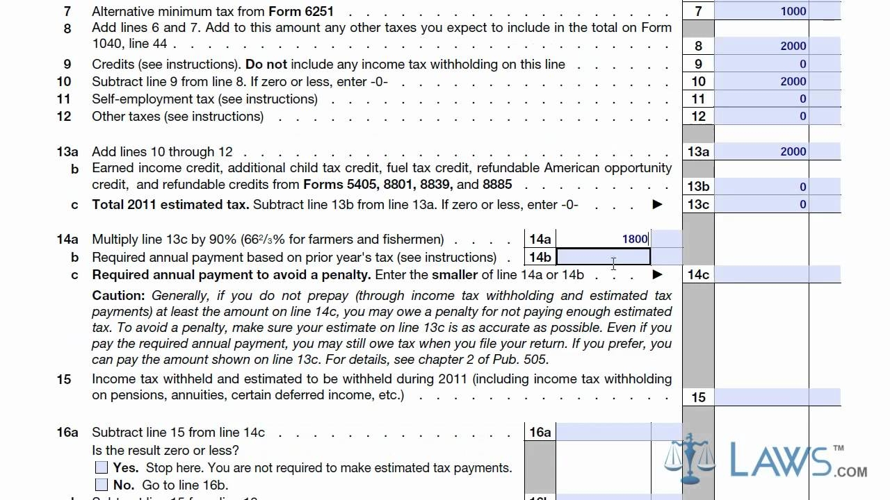 Irs Form Estimated Tax