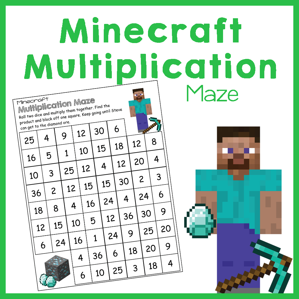 Free Printable Minecraft Math Worksheets