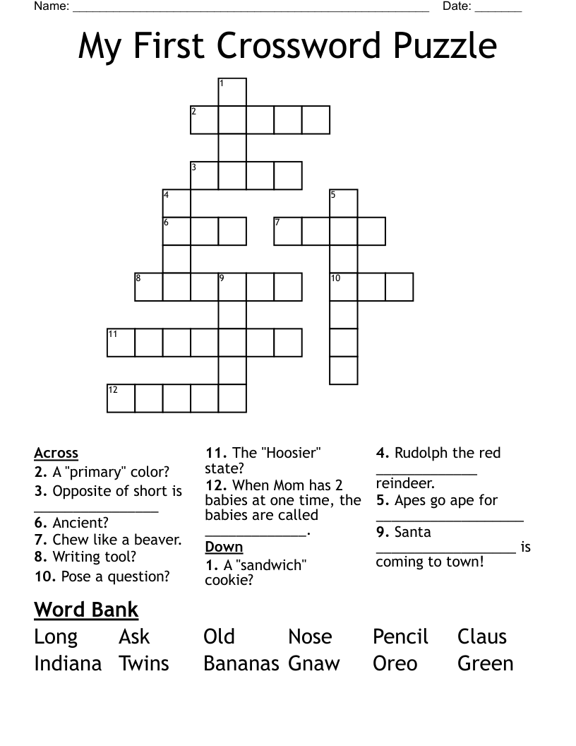 Puzzle Choice Printable Crossword Puzzles