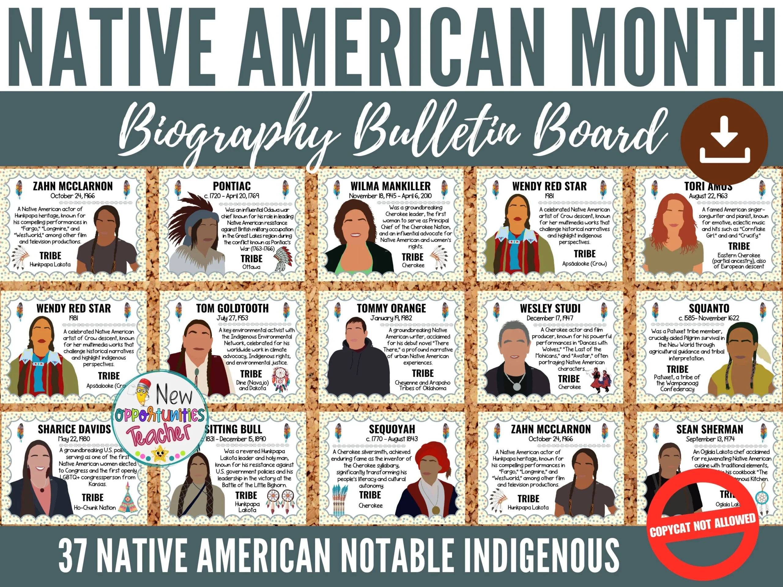 Native American Heritage Month Bulletin Board Set 37 Native 