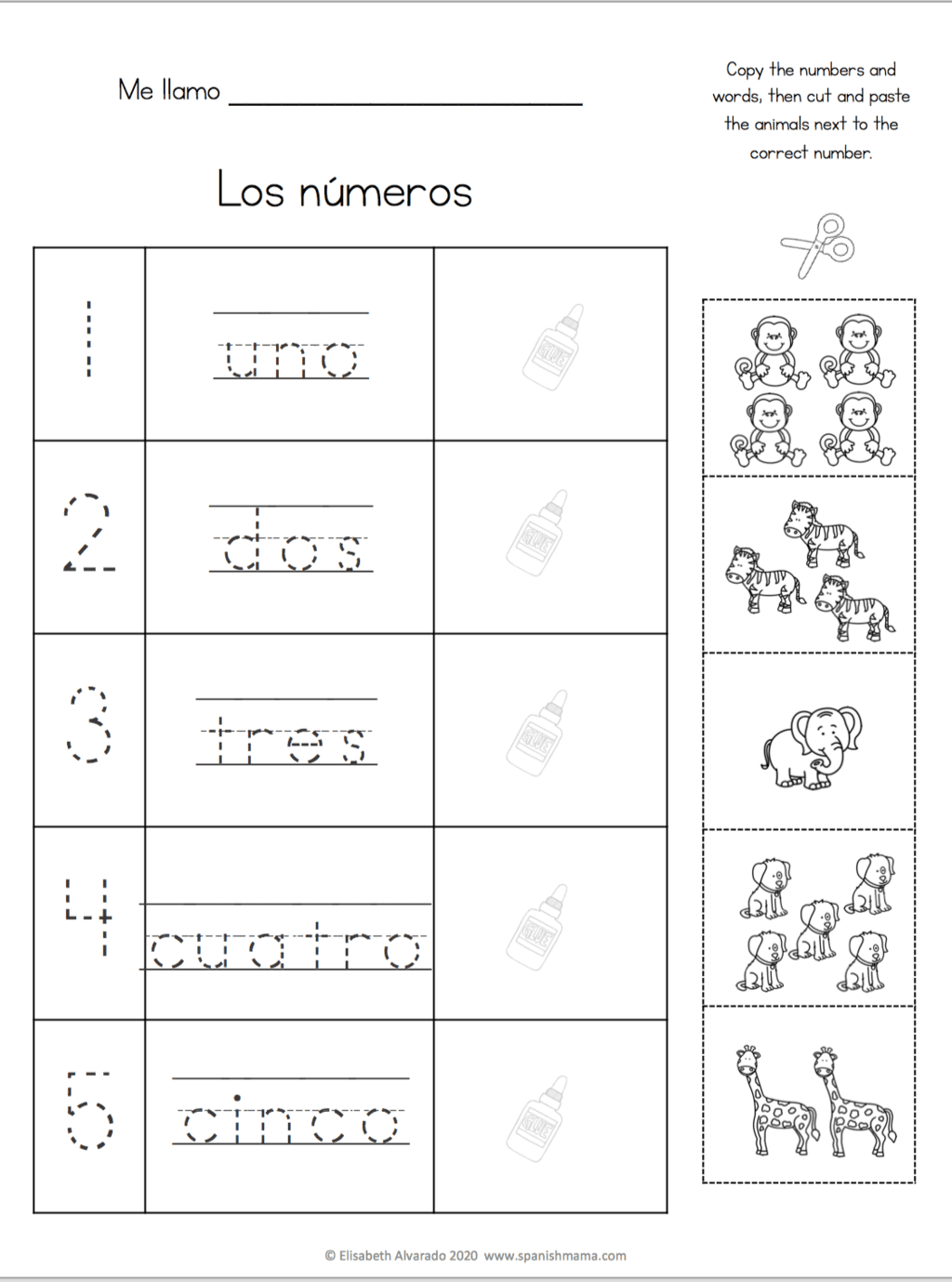 Spanish Printable Worksheets