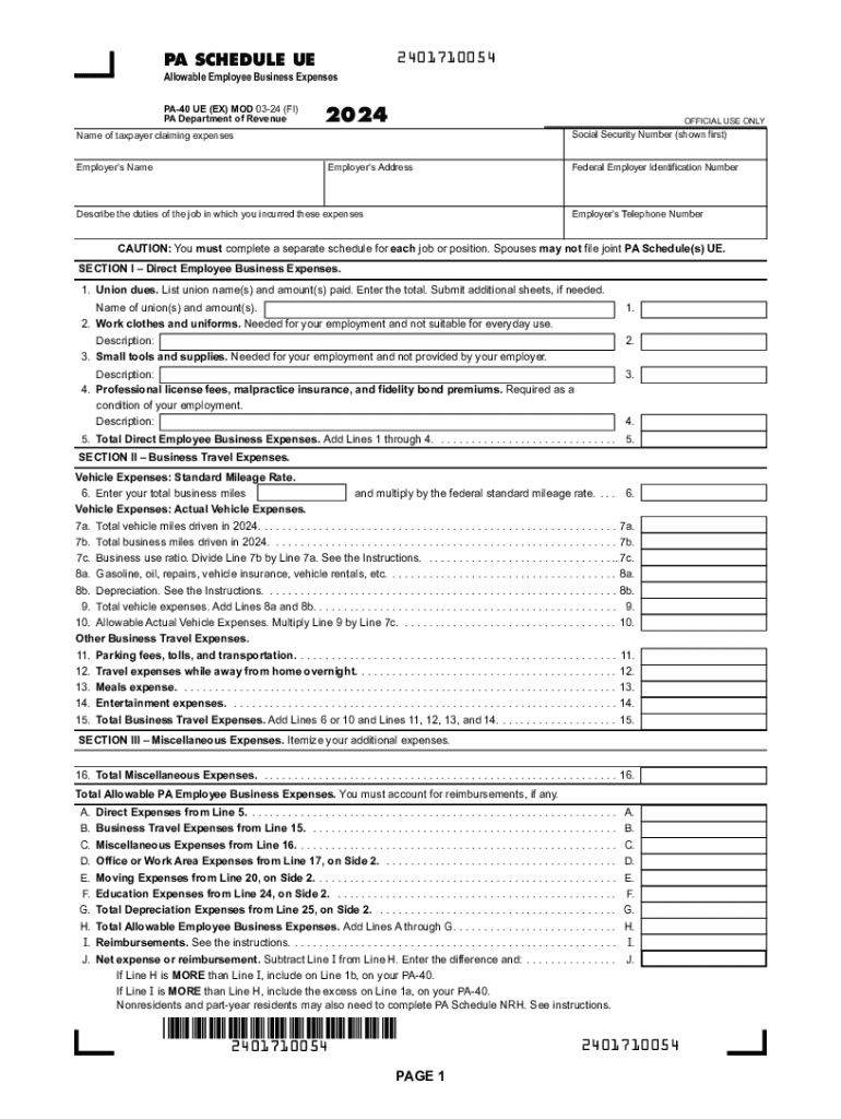 Pa Form 2024