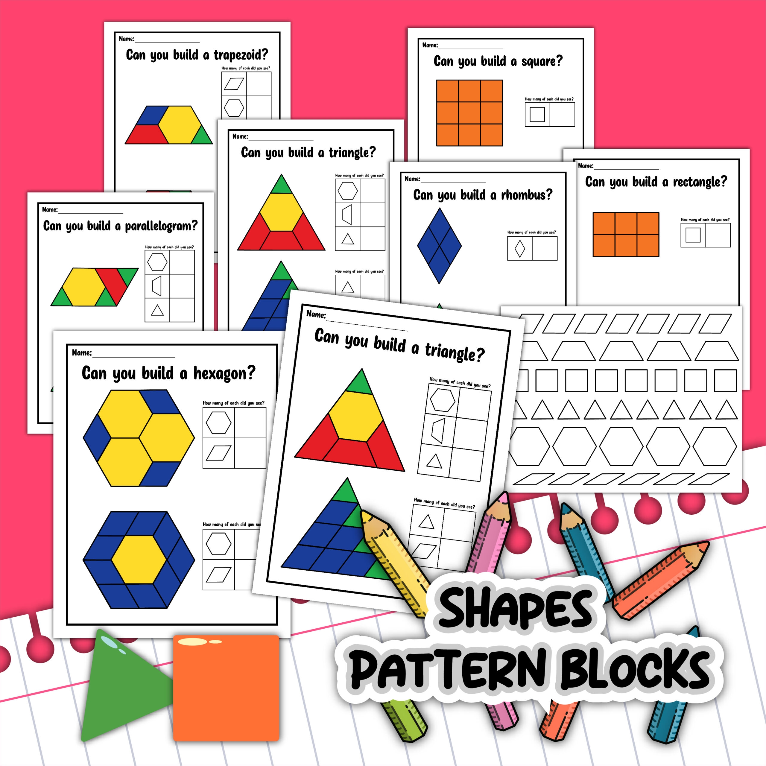 Pattern Block Shapes Printable Pdf