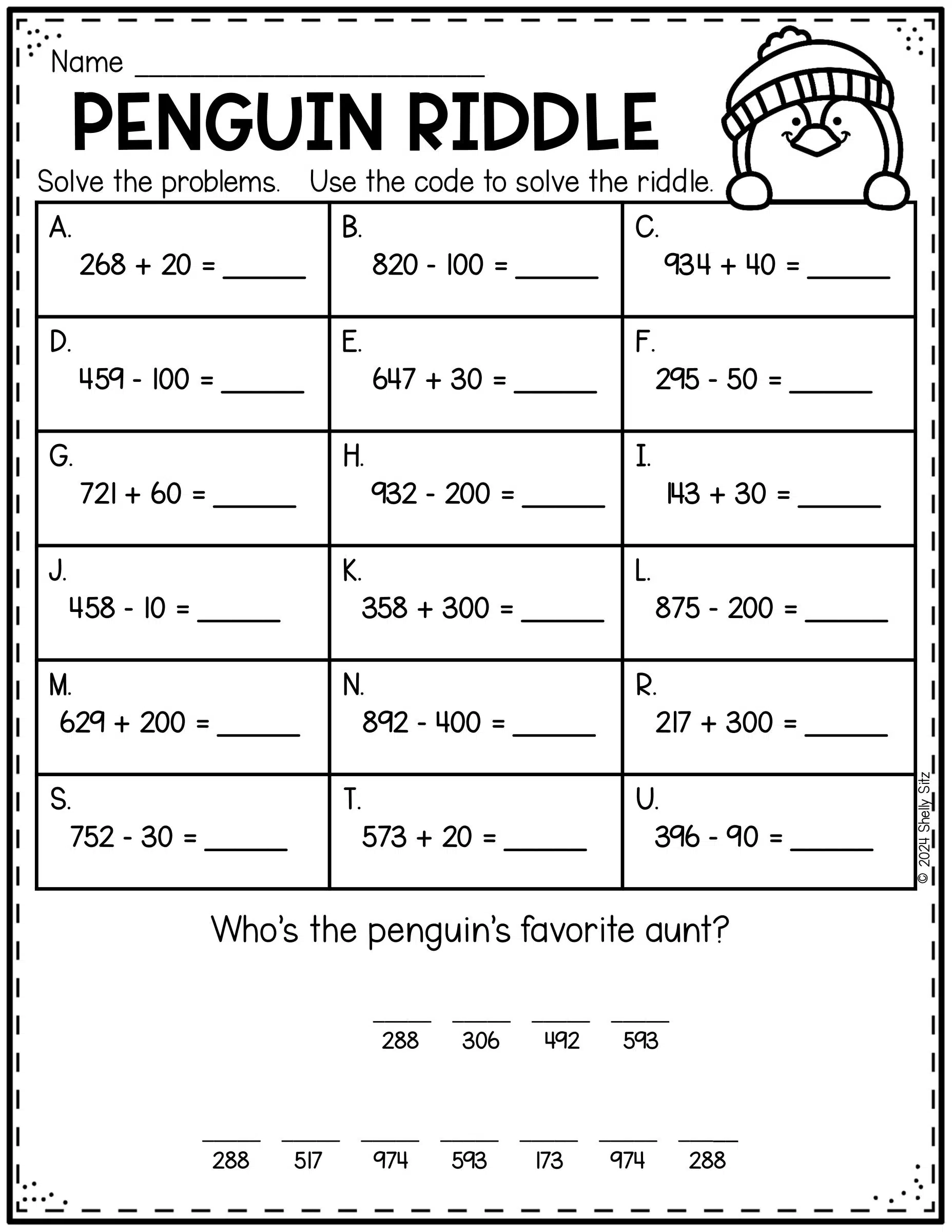 Printable Second Grade Math Worksheets