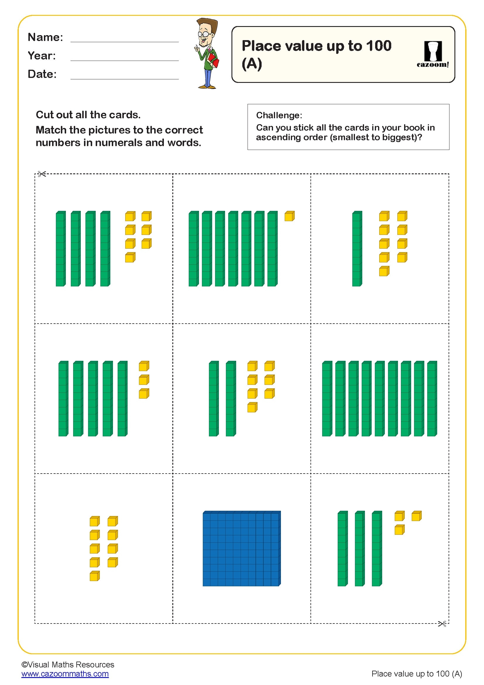Kids Printable Worksheets Place Value