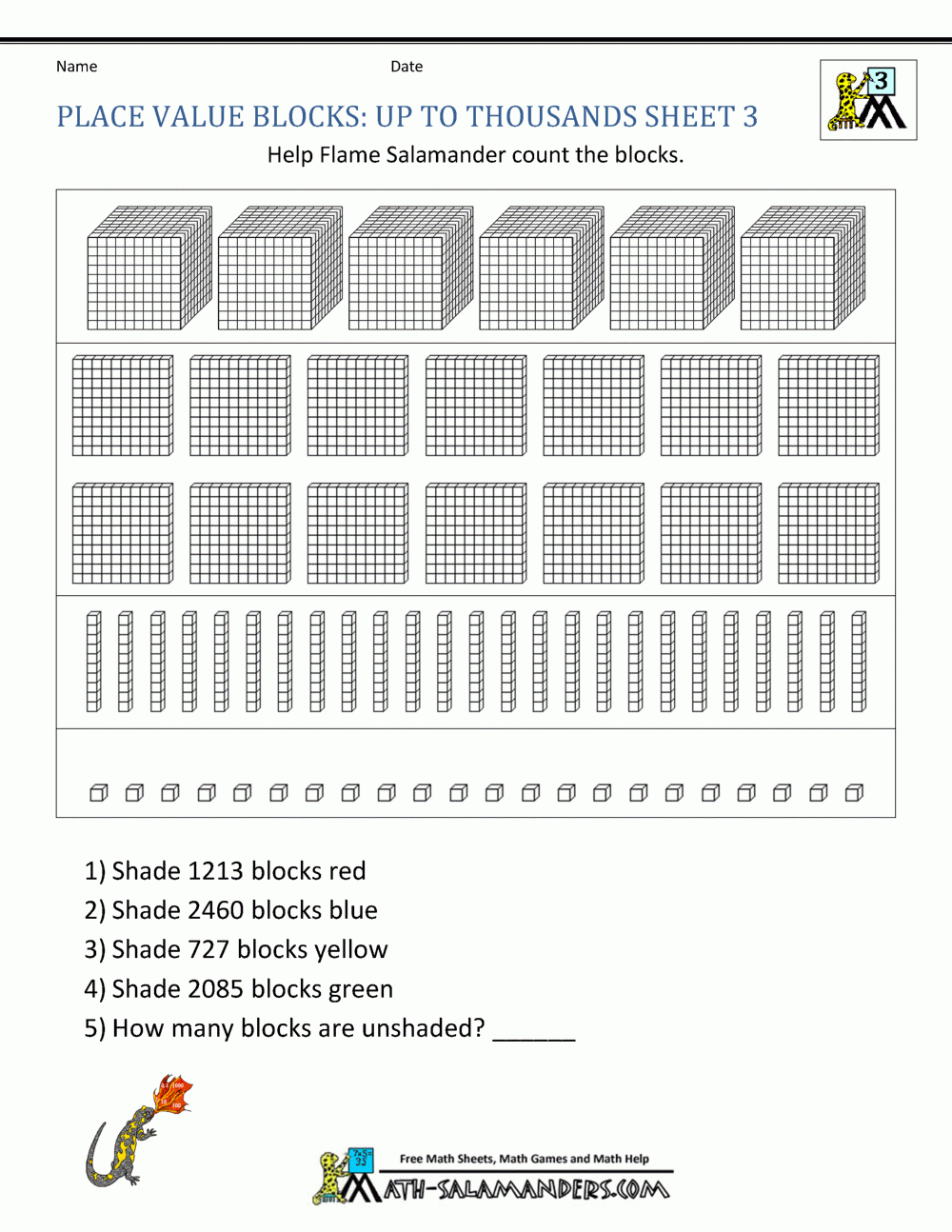 Place Value Worksheets Grade 3 Free Printable