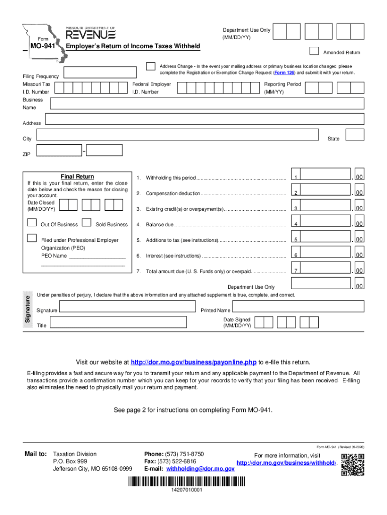 Printable 2020 941 Form Fill Out amp Sign Online DocHub