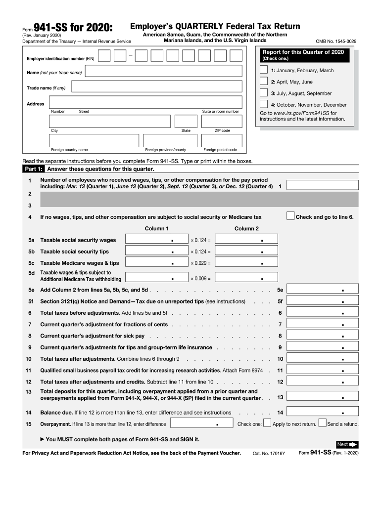 Printable 941 Form 2020 Fill Out amp Sign Online DocHub