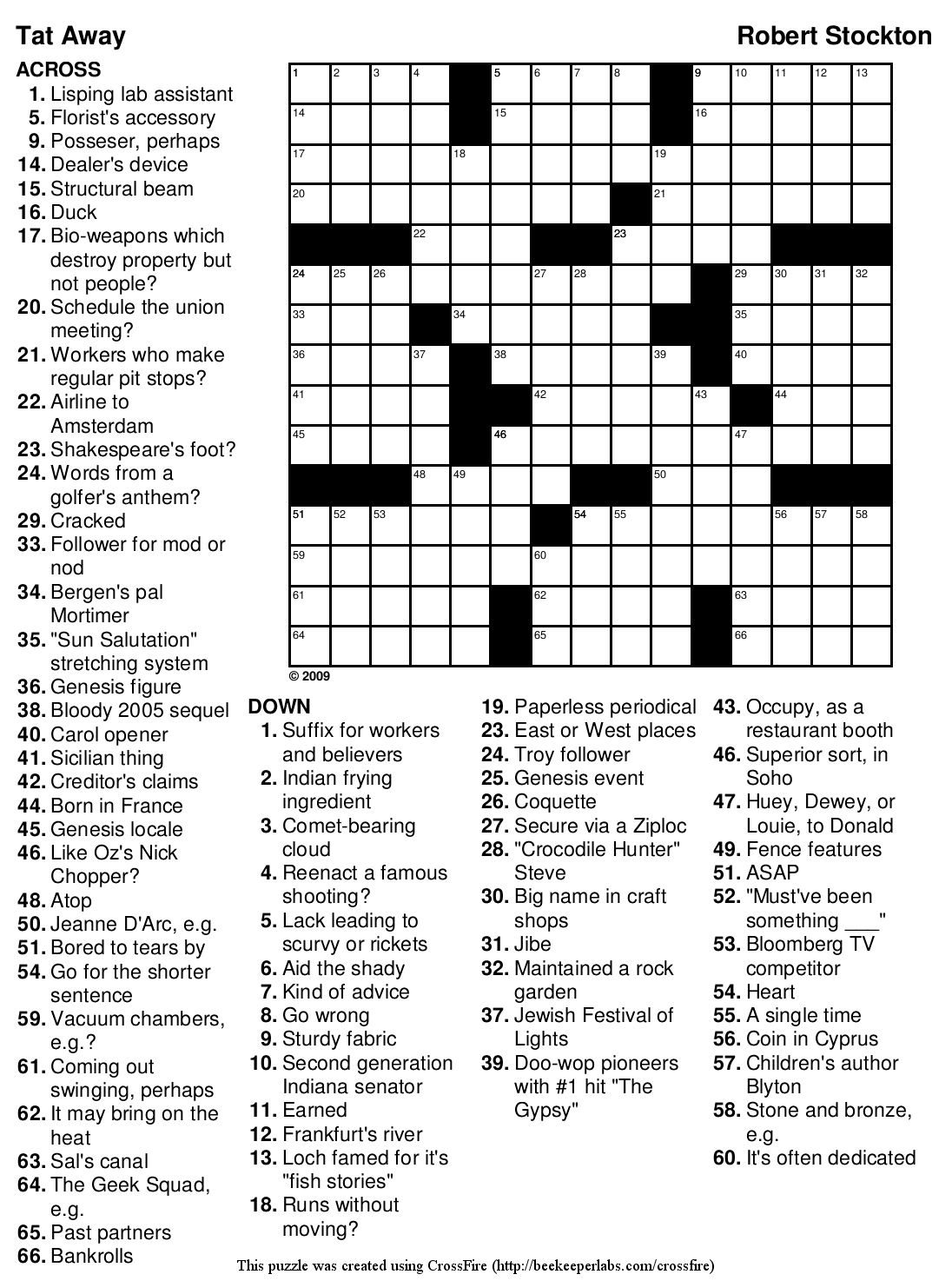 Free Online Printable Bible Crossword Puzzles