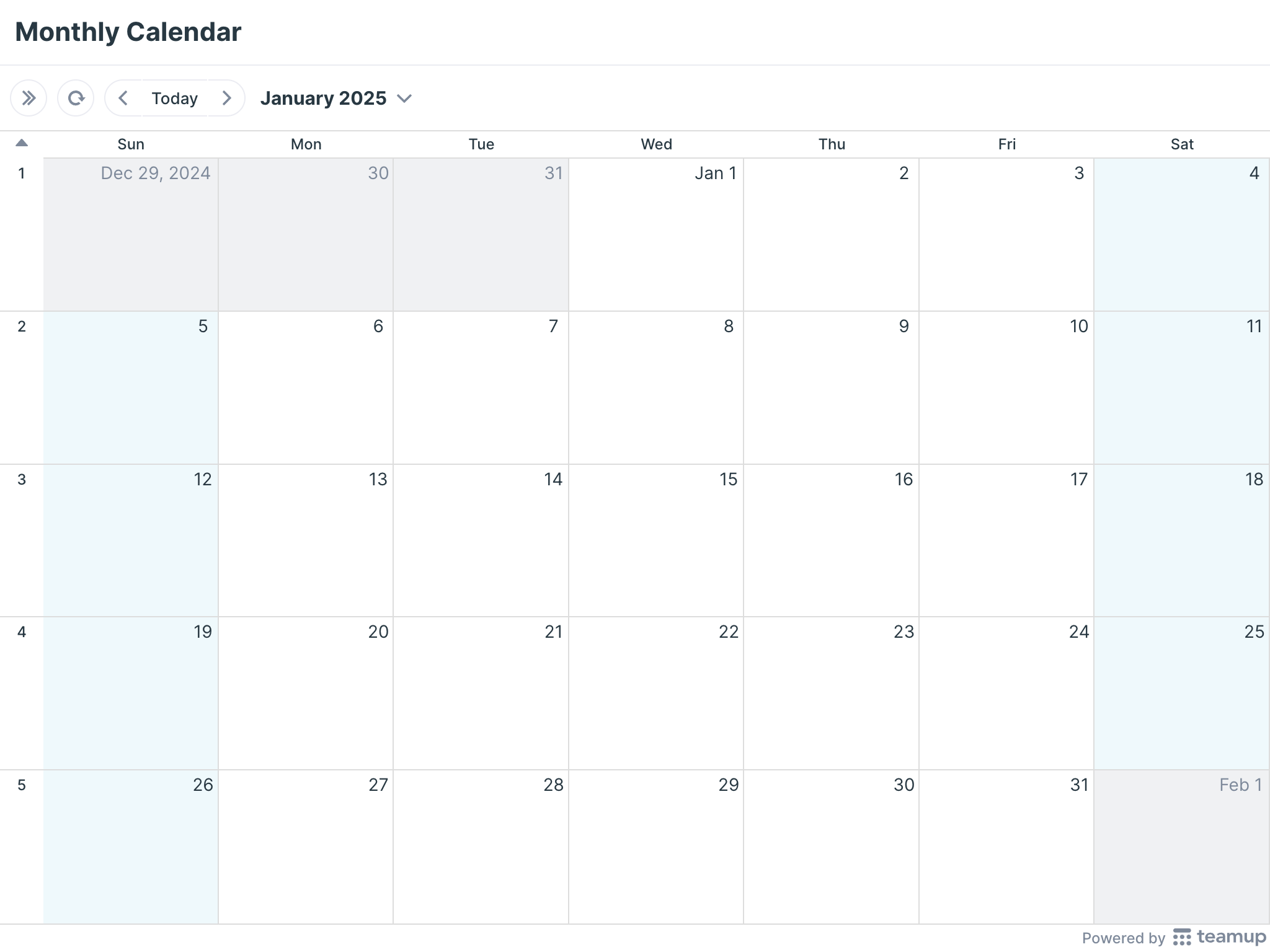 Online Printable Blank Calendar