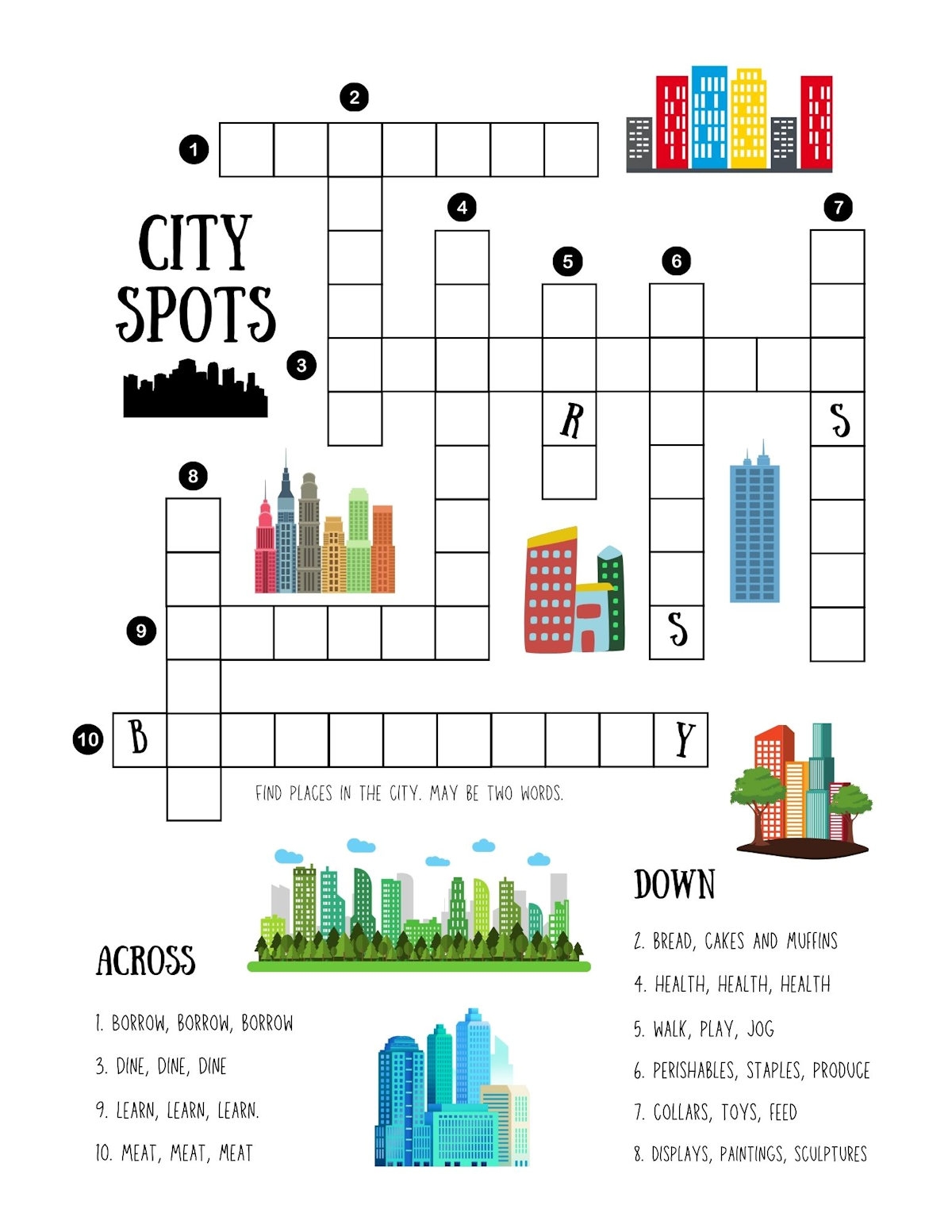 Crossword Puzzles For Seniors Printable