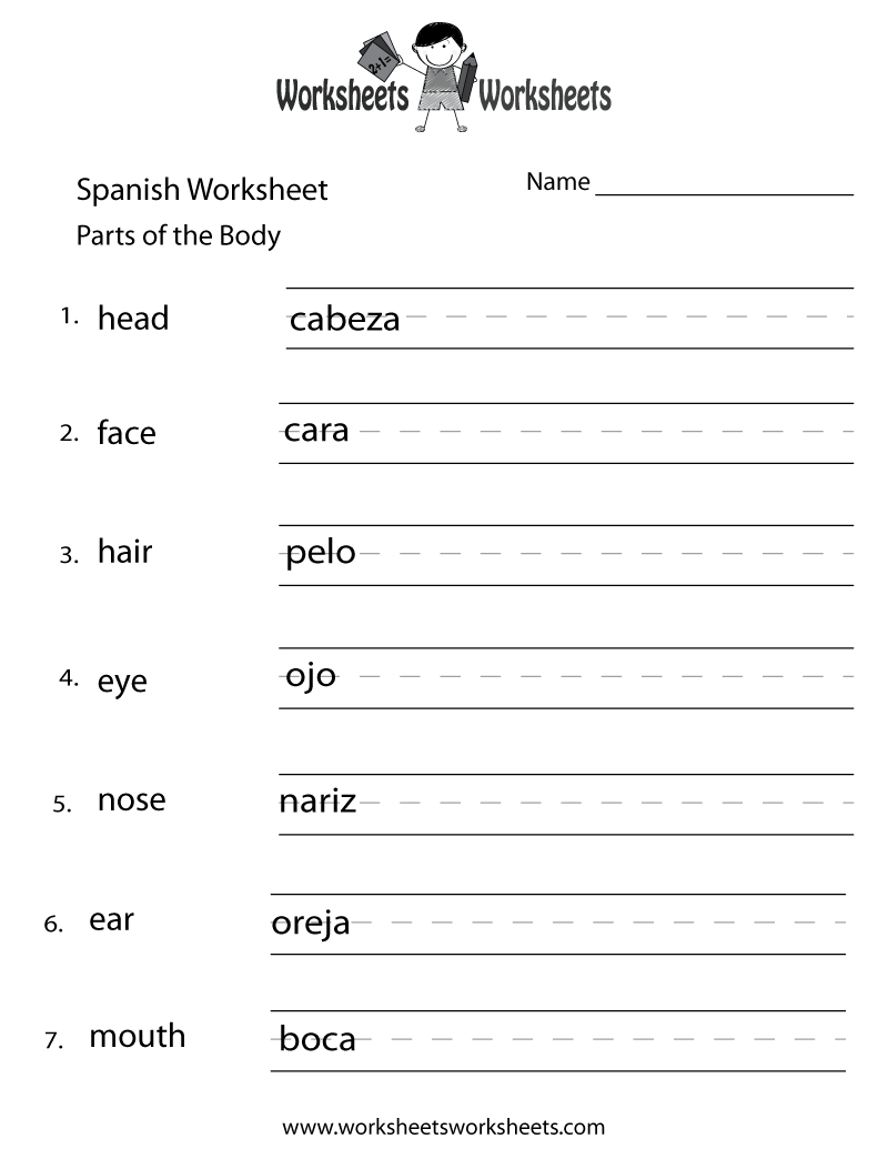 Printable Spanish Worksheets Fun And Educational Activities For 