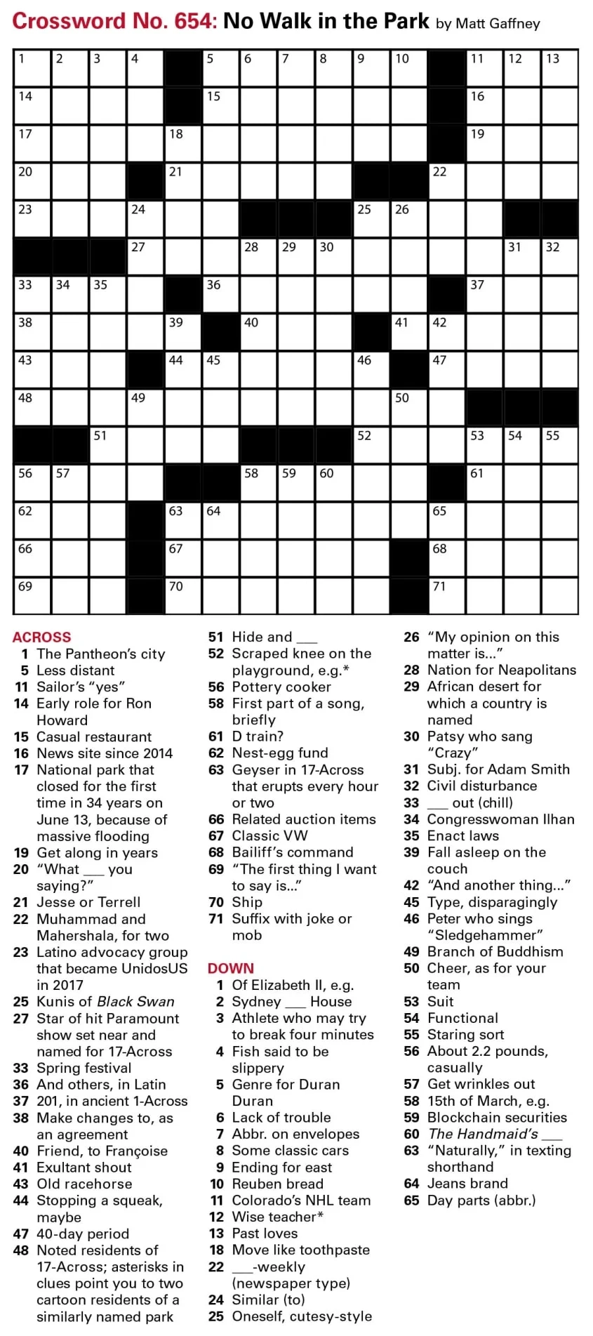 Free Daily Printable Crossword Puzzles 2022