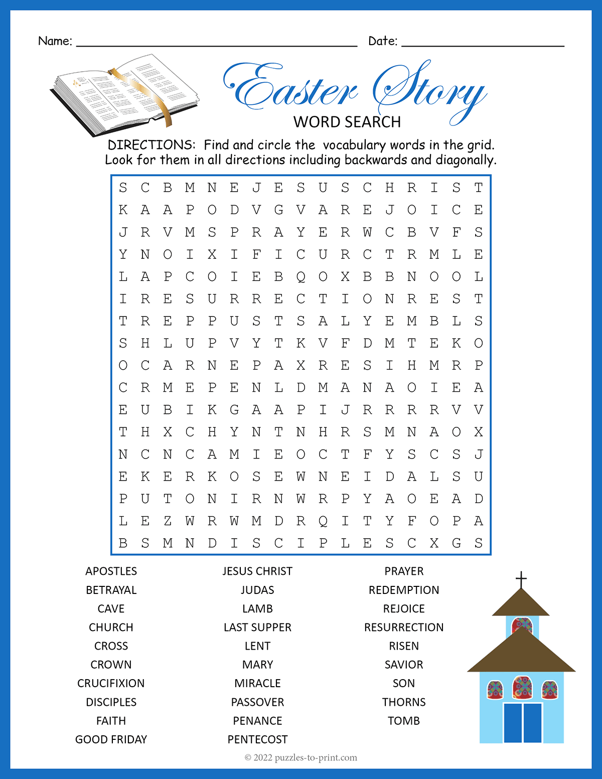 Free Catholic Printable Puzzles