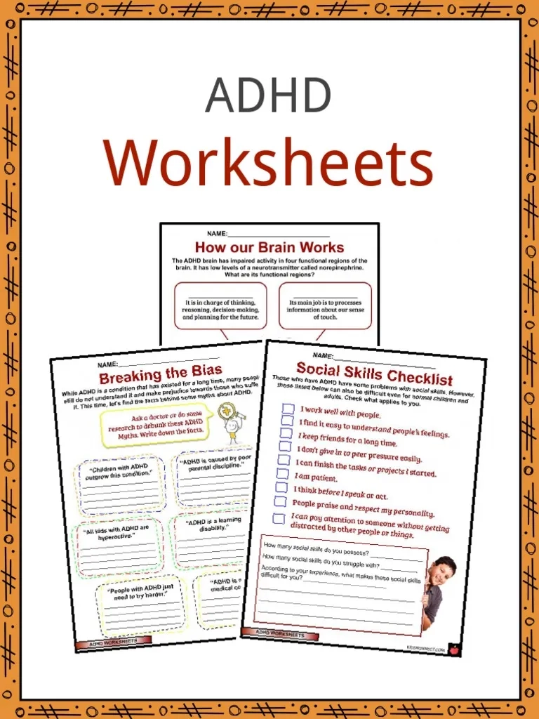 Printable Adhd Worksheets Pdf