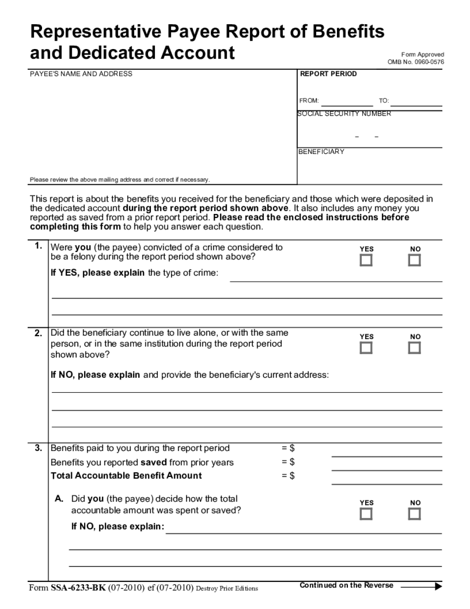 Social Security Form Ssa 1372 Printable