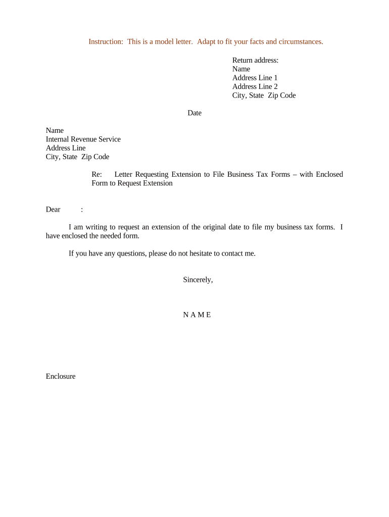 Irs Form Requesting Extension