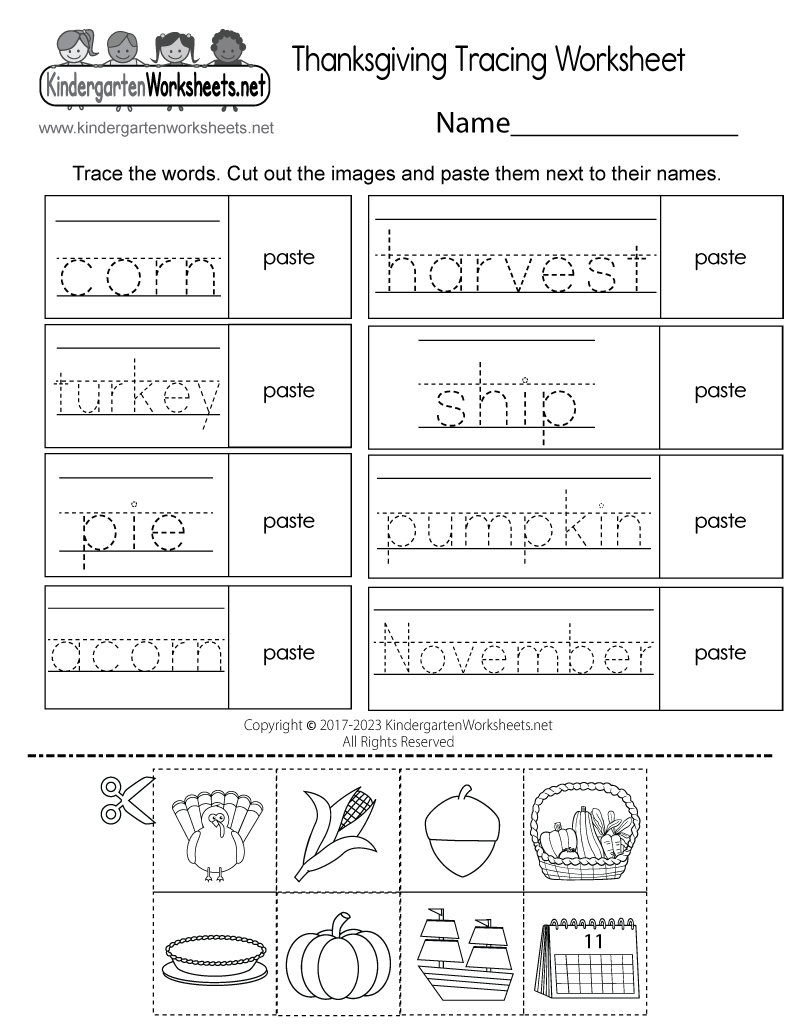 Free Printable Thanksgiving Worksheets Pdf