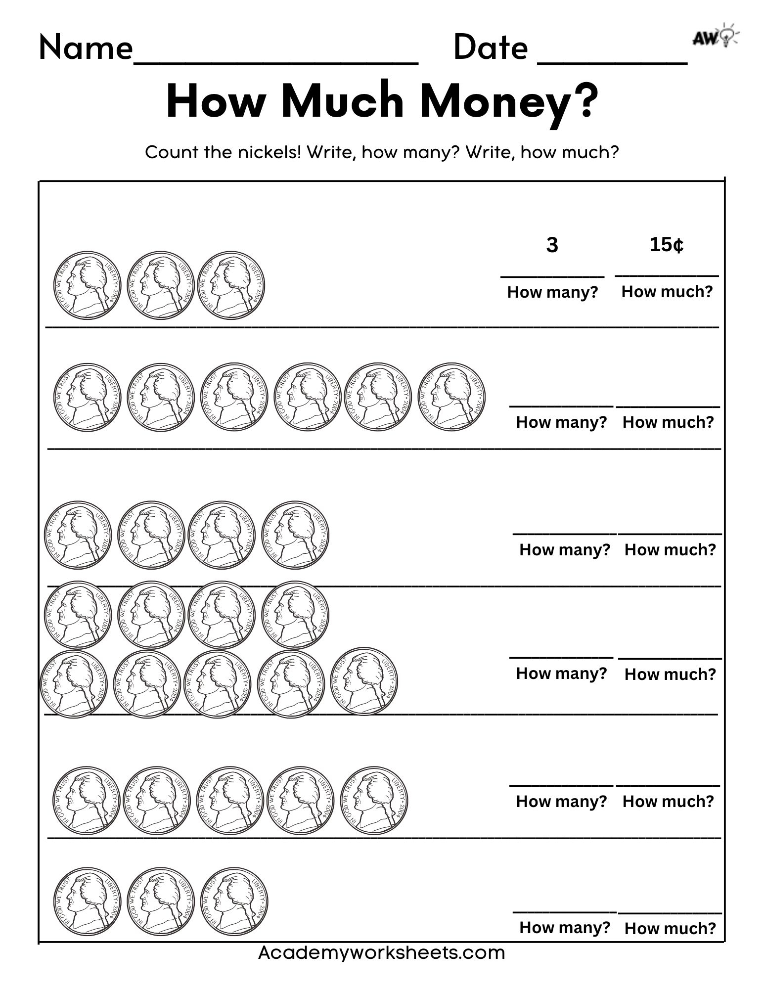 Worksheets Free Printable Pennies And Nickels
