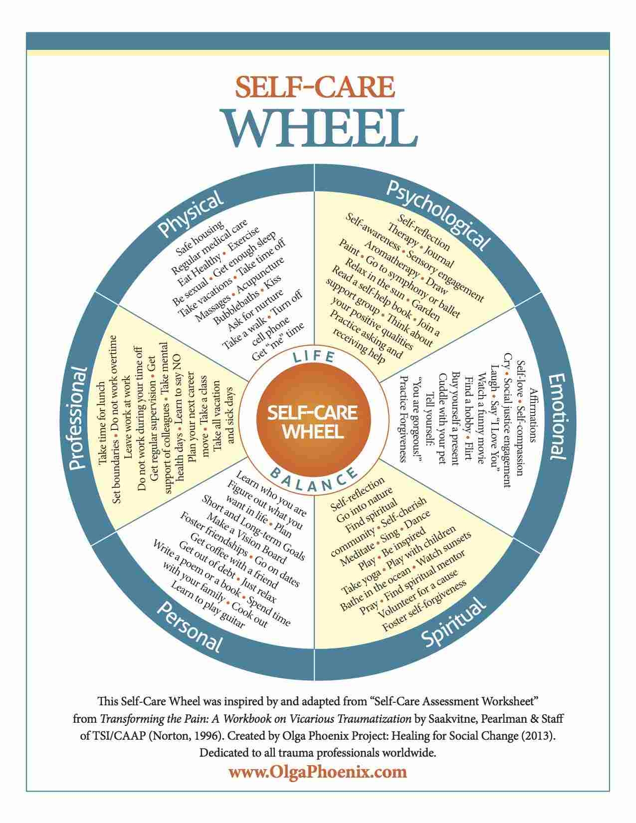 The Self Care Wheel Wellness Worksheets Activities amp PDF