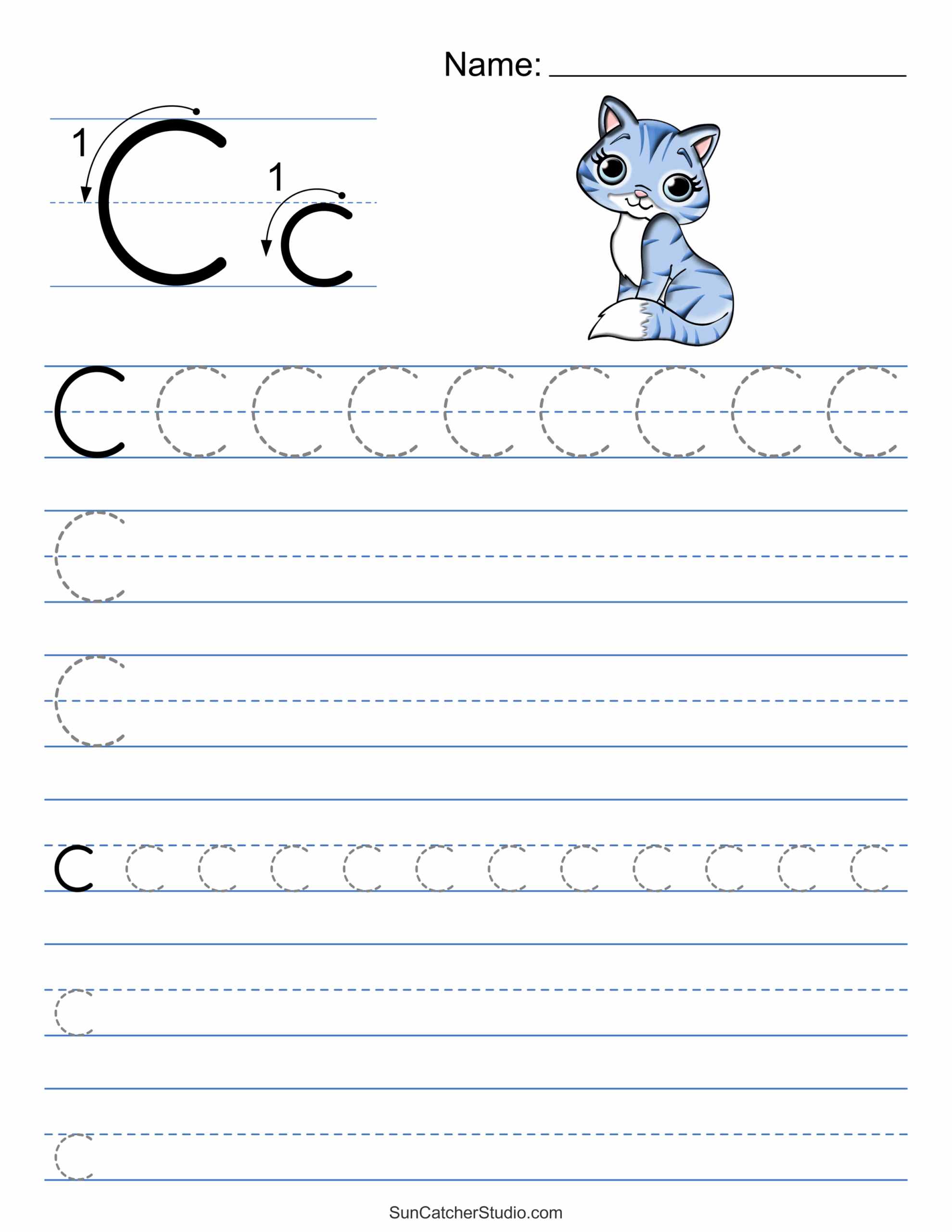 Tracing Alphabet Letters Printable Handwriting Worksheets Free 