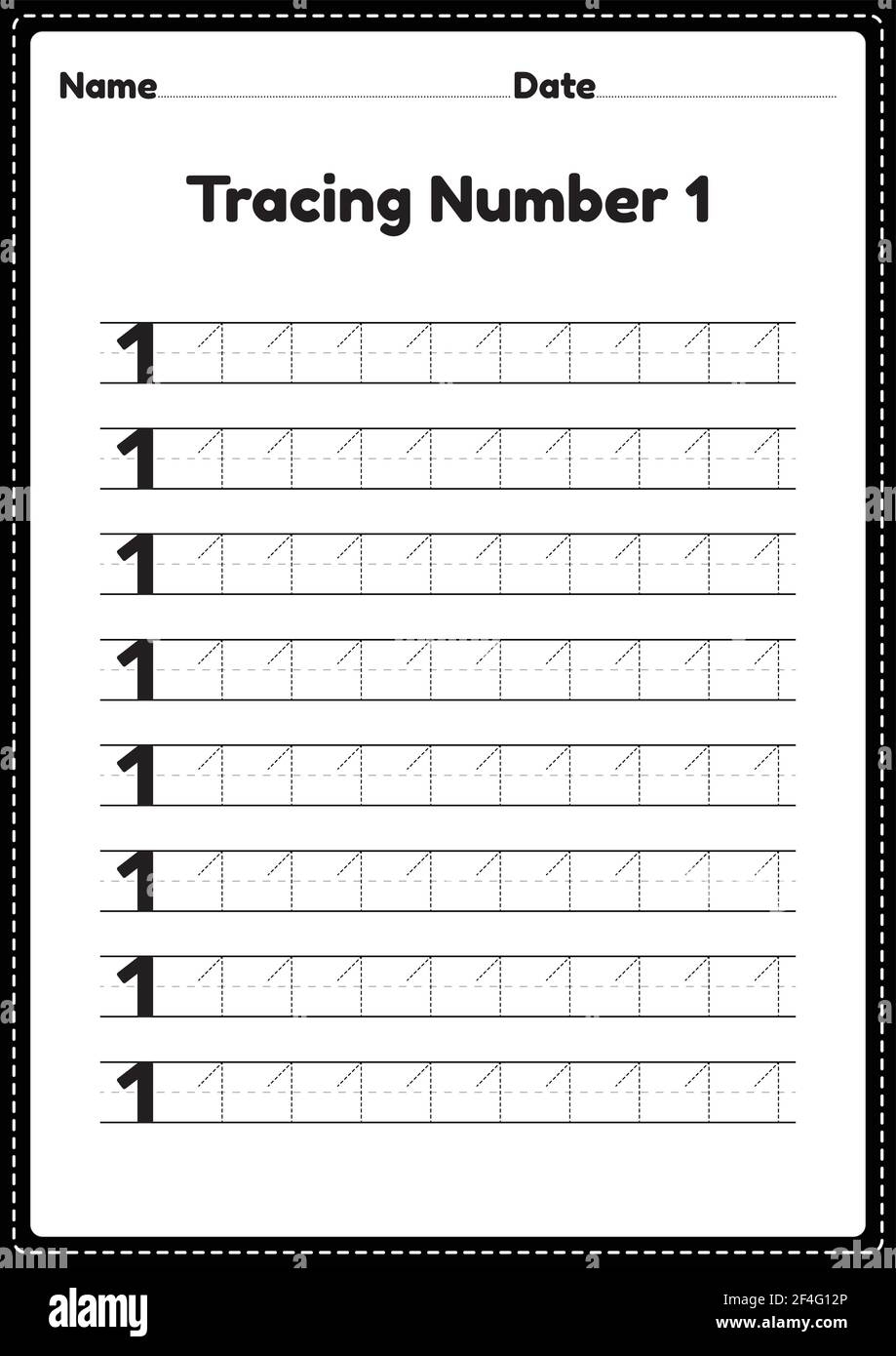 Number 1 Printable Sheet