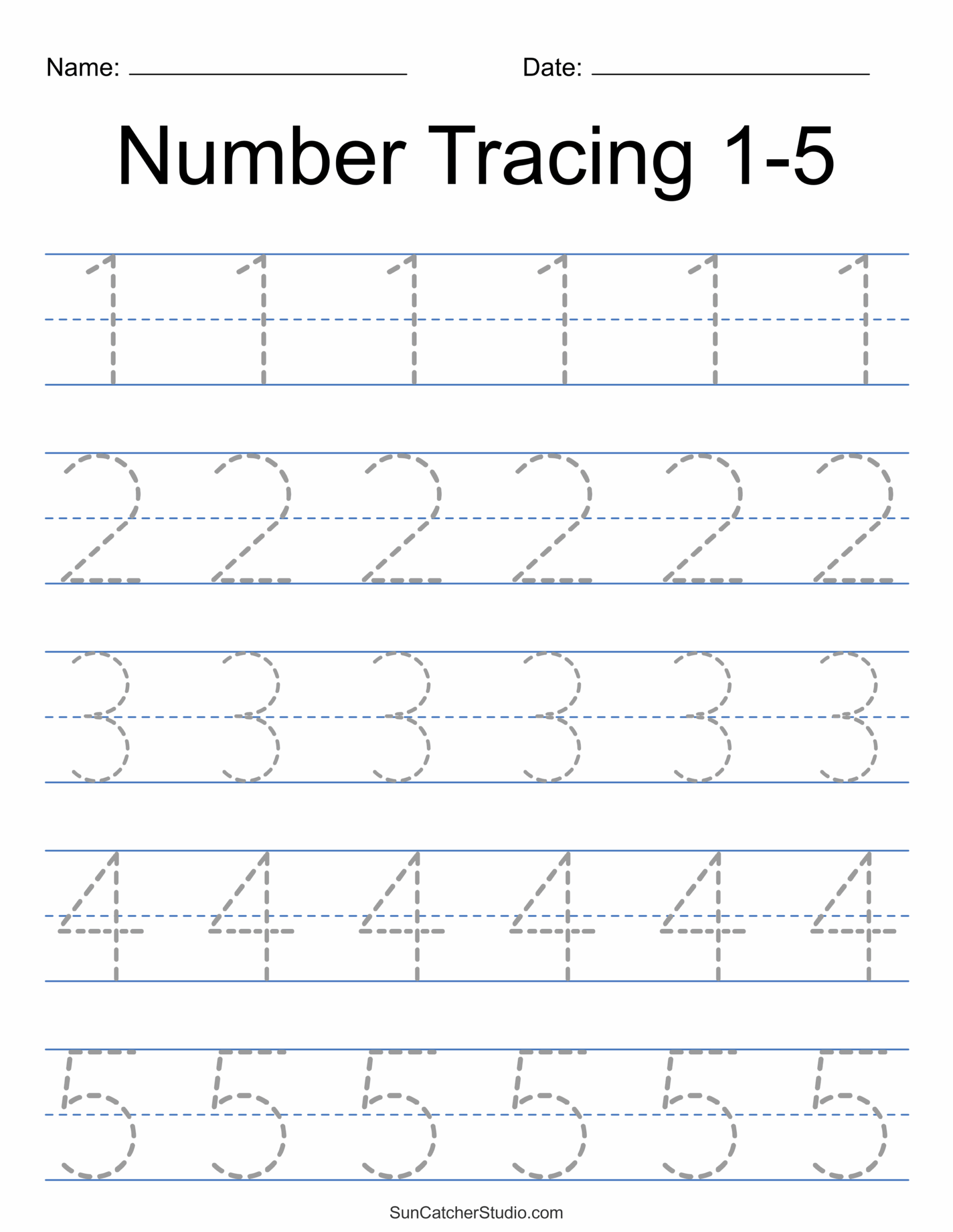 Free Printable Number Worksheets Pdf
