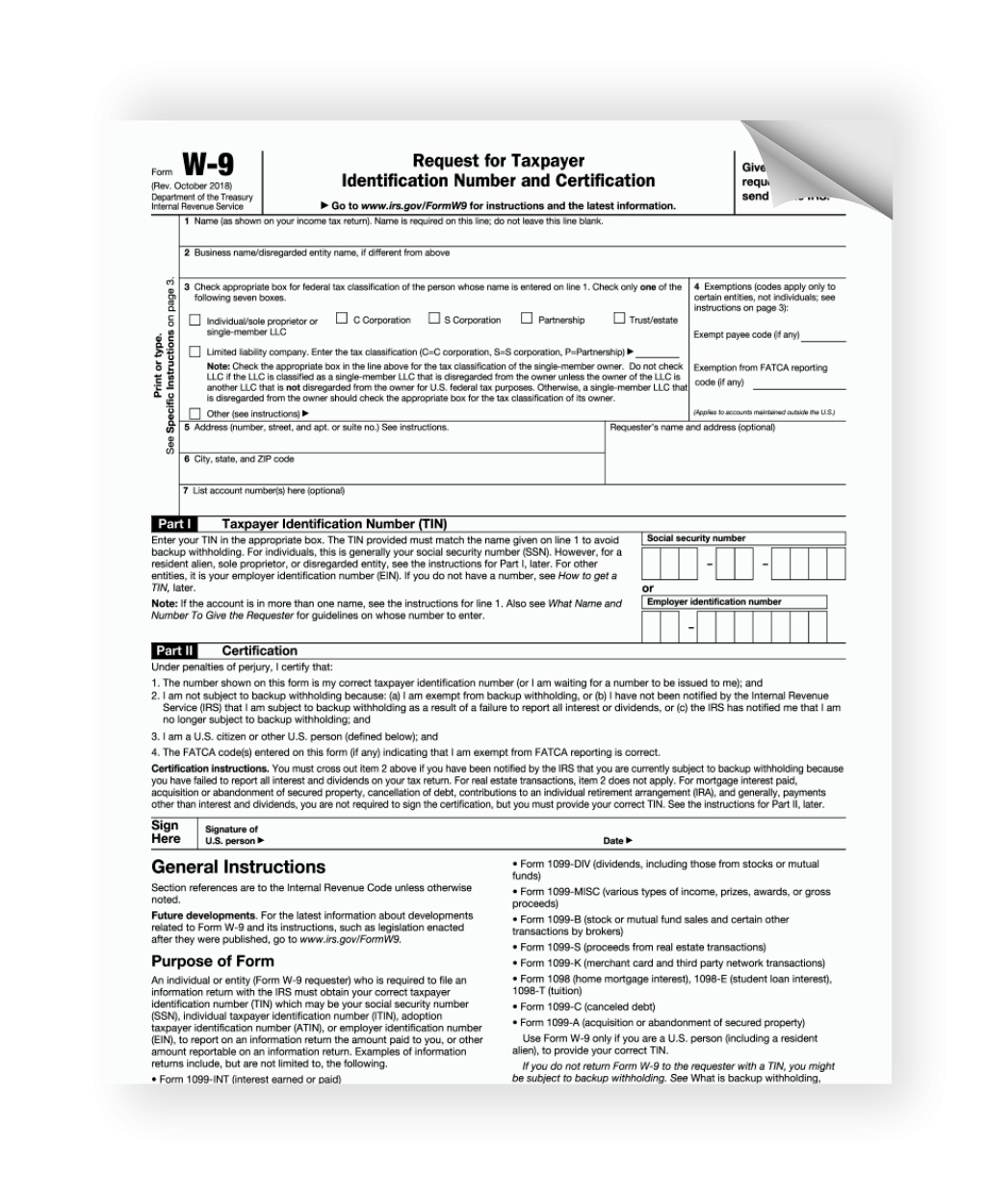 Us Gov Form W 9