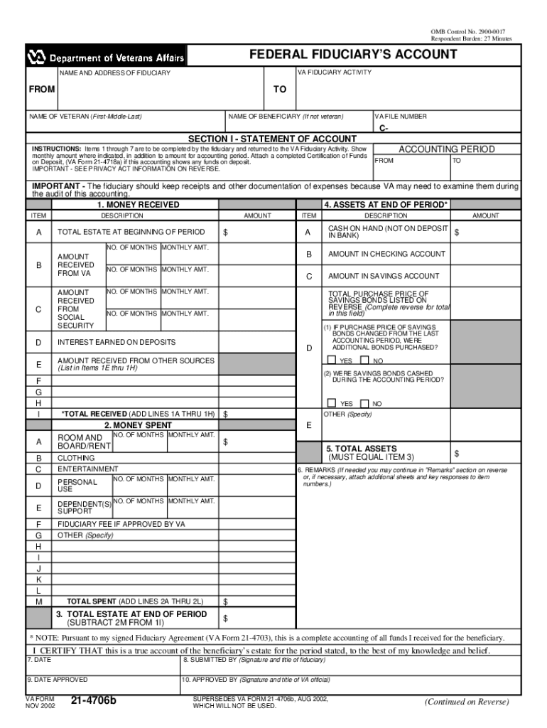 Va Form 21p 4706b Fill Out amp Sign Online DocHub