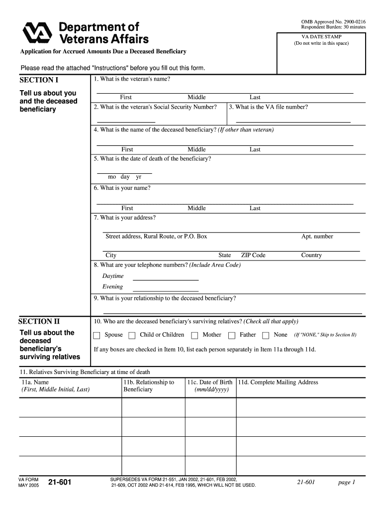 Va Fiduciary Form 21p-4706b