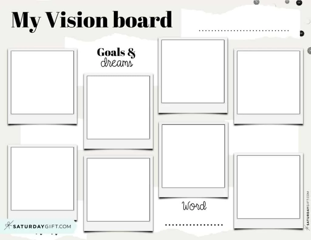 Free Vision Board Printables Pdf