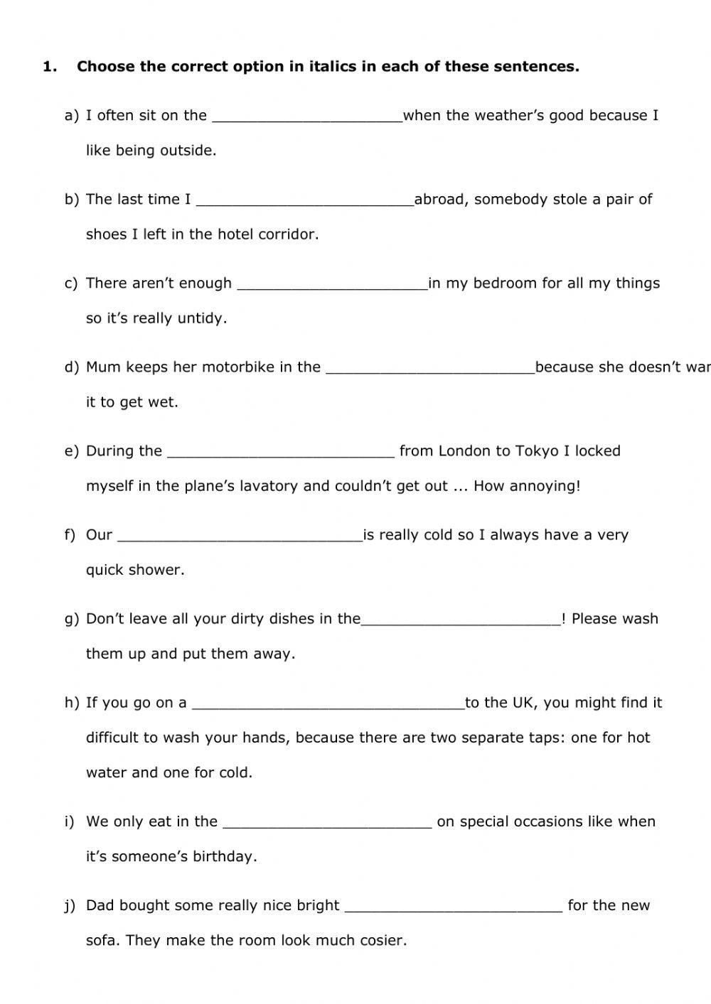Vocabulary Free Interactive Worksheets 637955