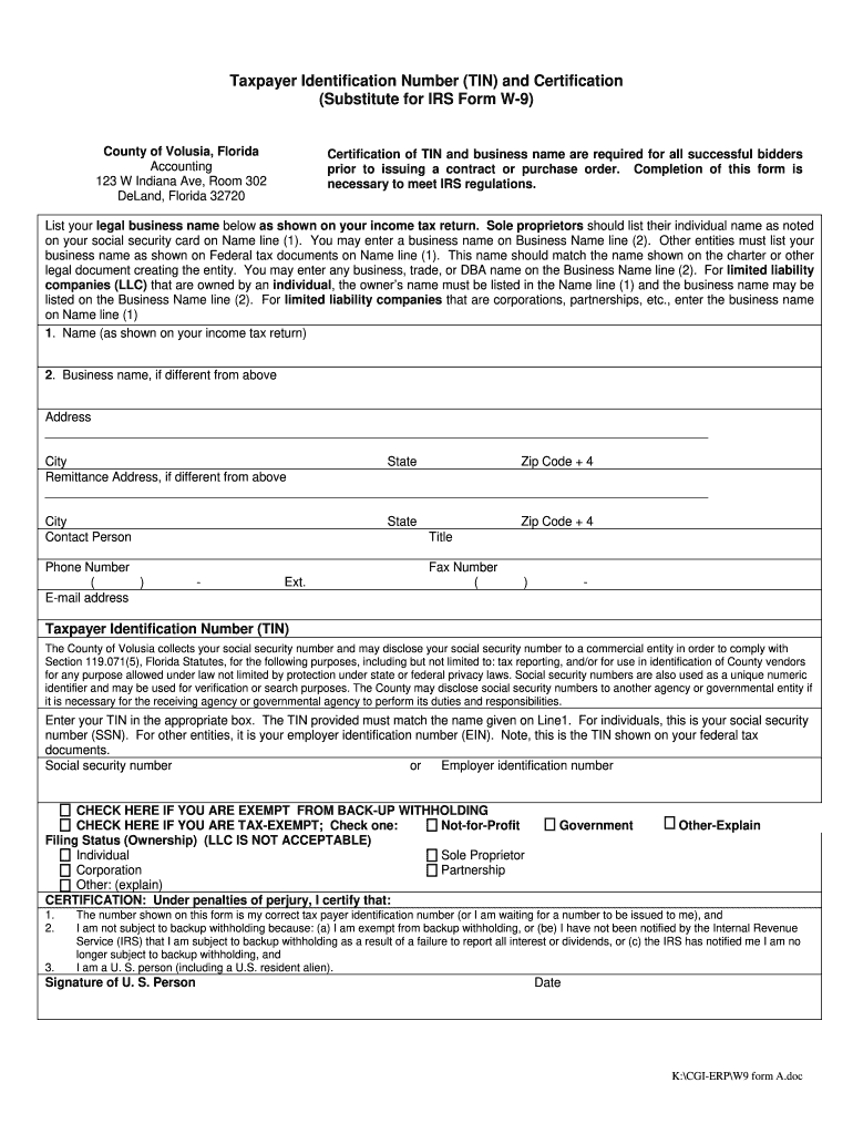 W9 Forms 2017 Printable