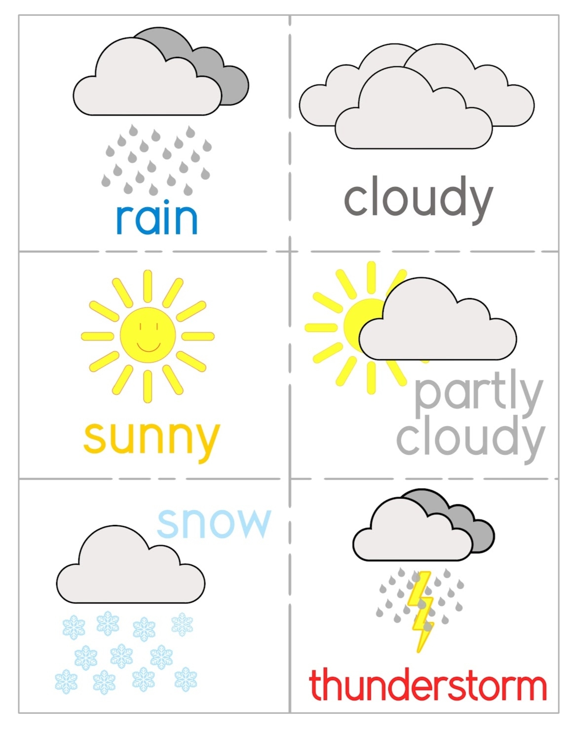 Free Weather Printables For Kids