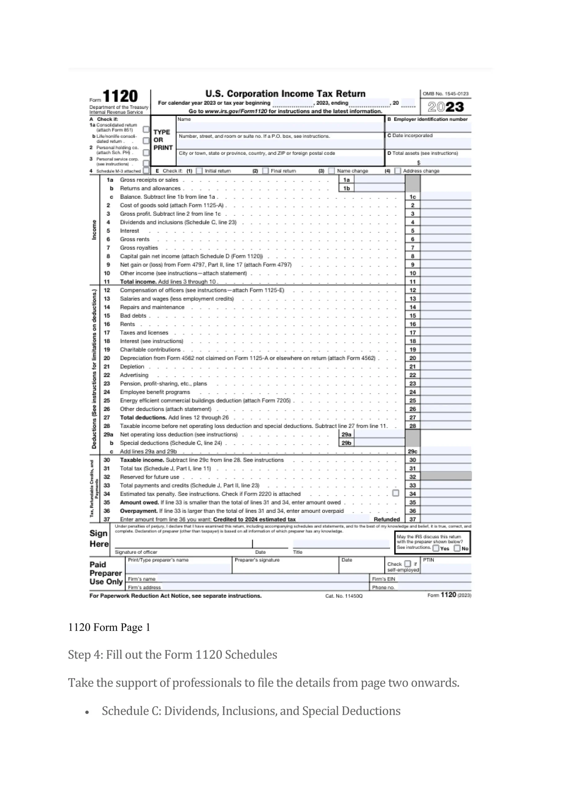 Form 1120 H 2026
