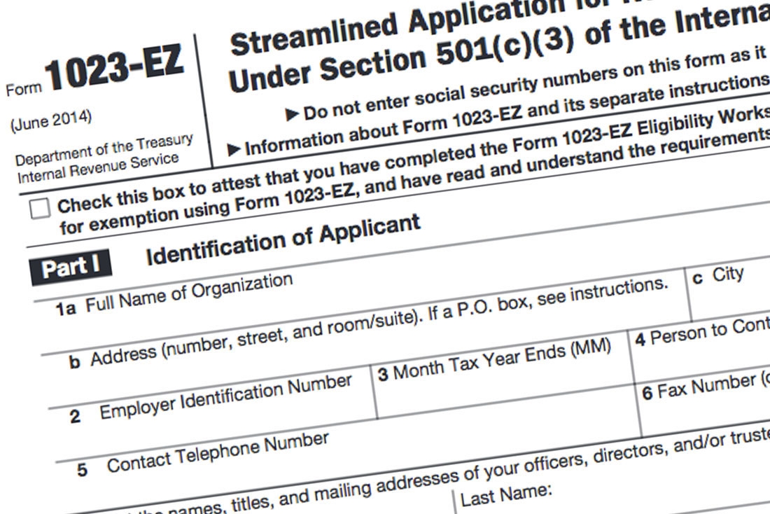 Forms Needed For 501c3