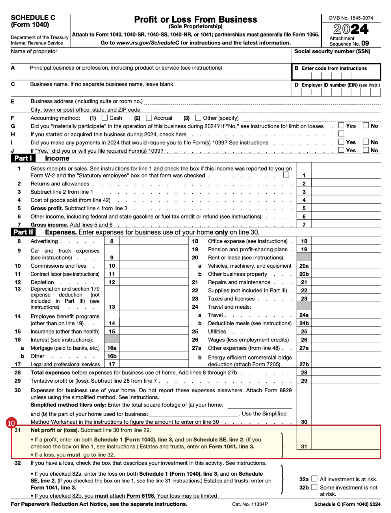 Irs Form 1040 Instructions 2024