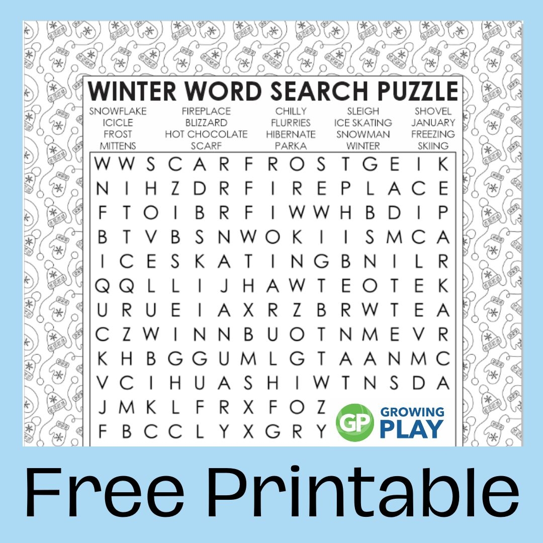 Winter Puzzles Printable Free