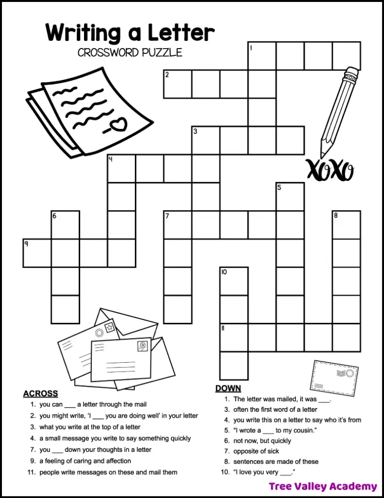 Printable Ela Crossword Puzzles
