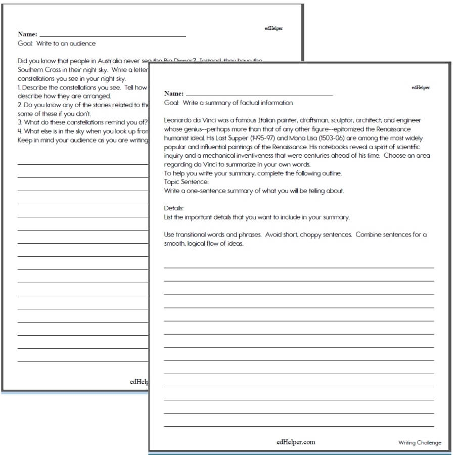 Writing Worksheets For Creative Kids Free PDF Printables 