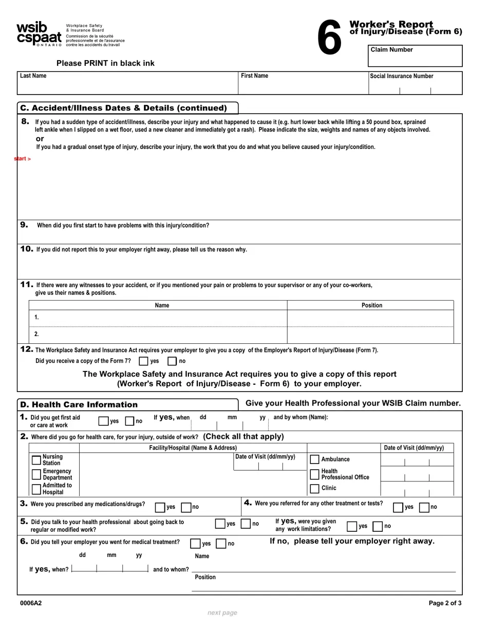 Wsib Form 7 Fillable