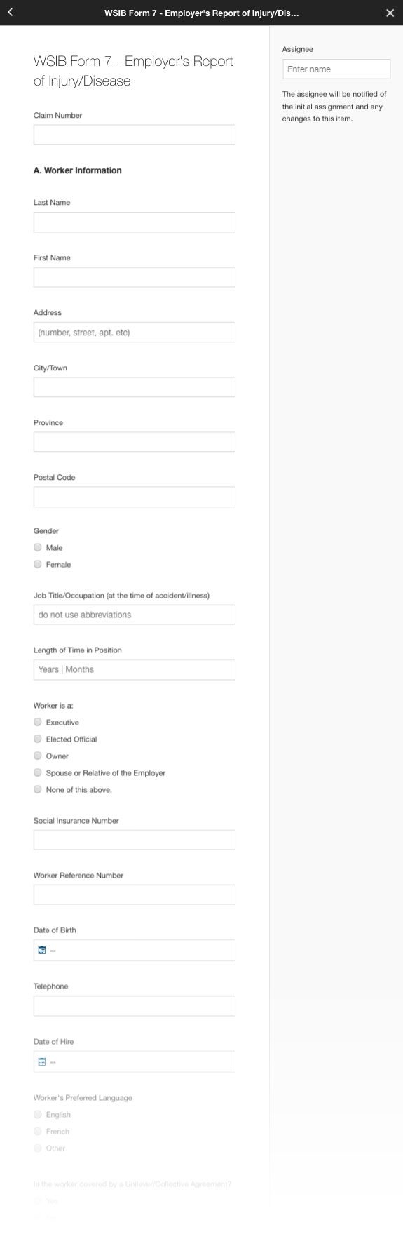 Wsib Form 7 Download