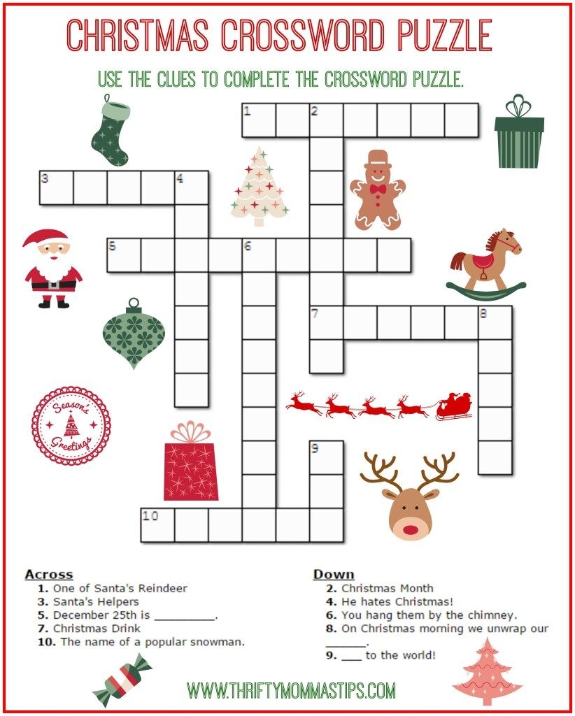 11 Best Christmas Crossword Puzzles Ideas Christmas Crossword 