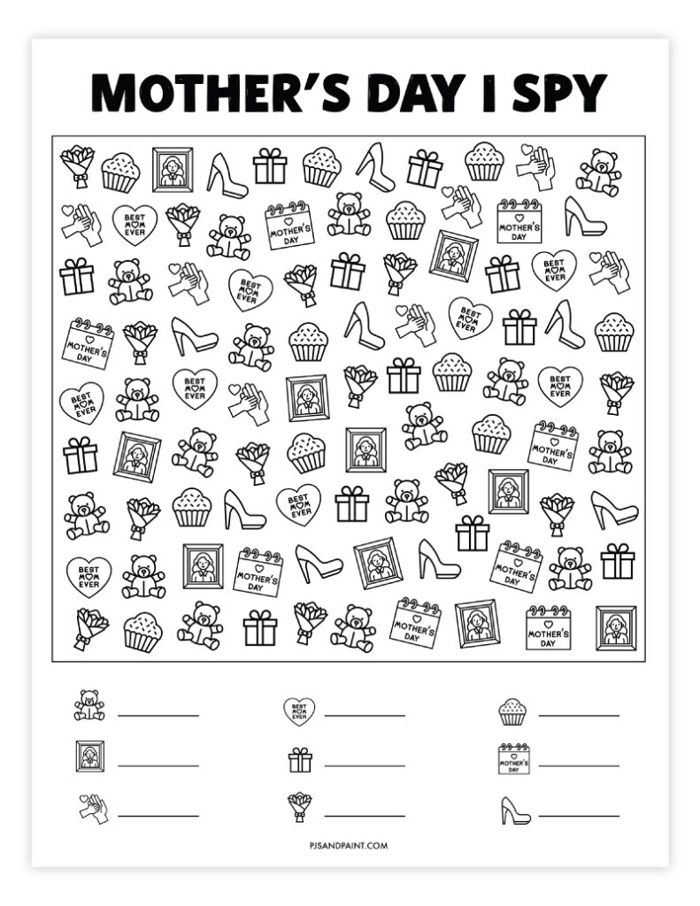 12 Free Printable Mothers Day Games And Activities Pjs And Paint 