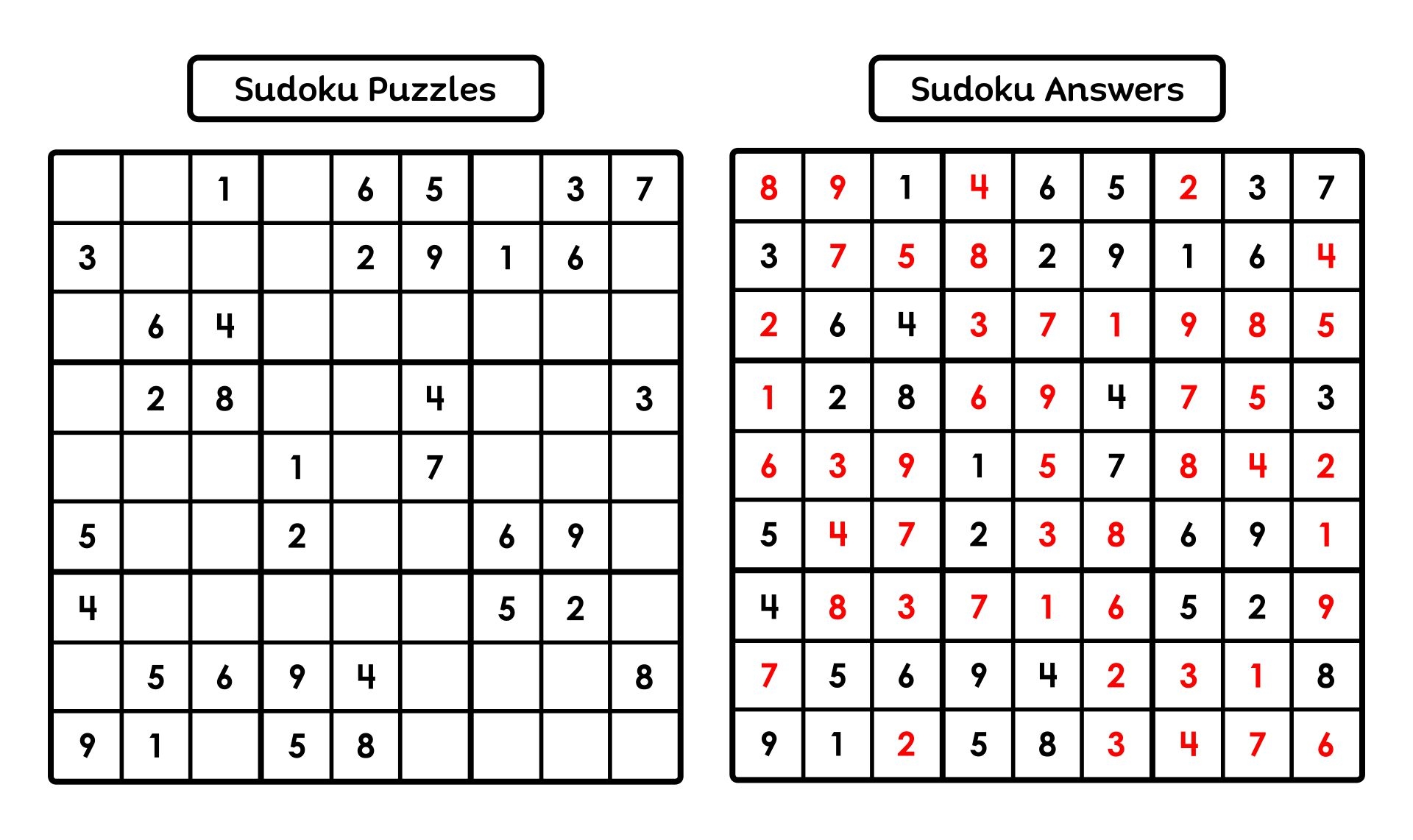 Free Printable Sudoku Puzzles With Answers