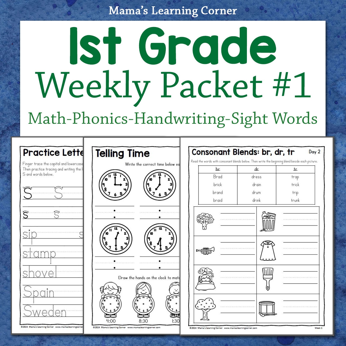Printable Learning Worksheets For First Grade