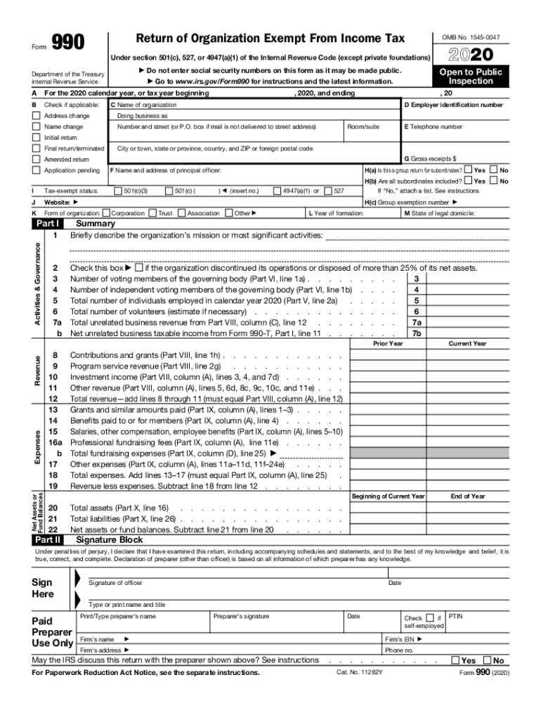 2020 Form 990 Fill Out amp Sign Online DocHub