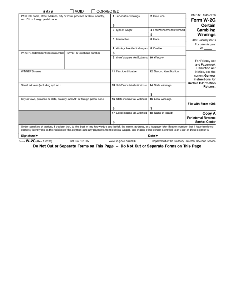 W2g Form 2023 Pdf