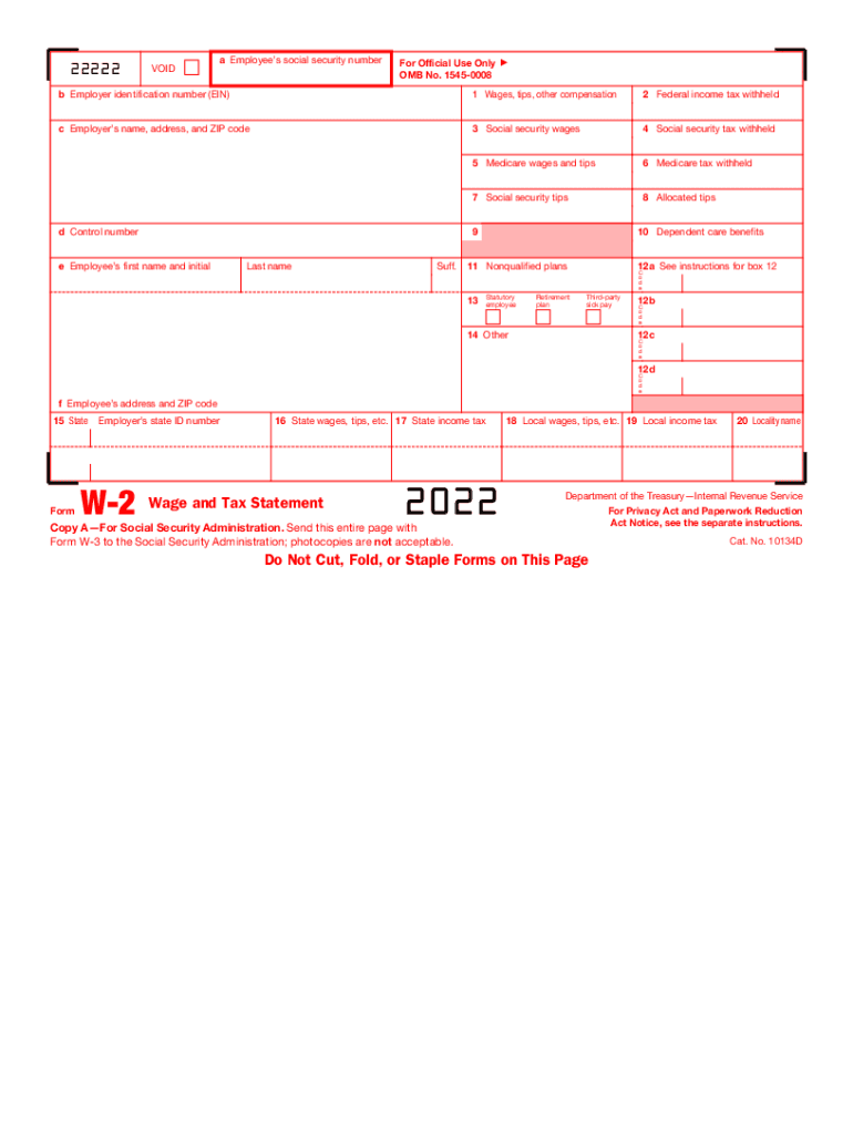 2022 W2 Fillable Form Fill Out amp Sign Online DocHub