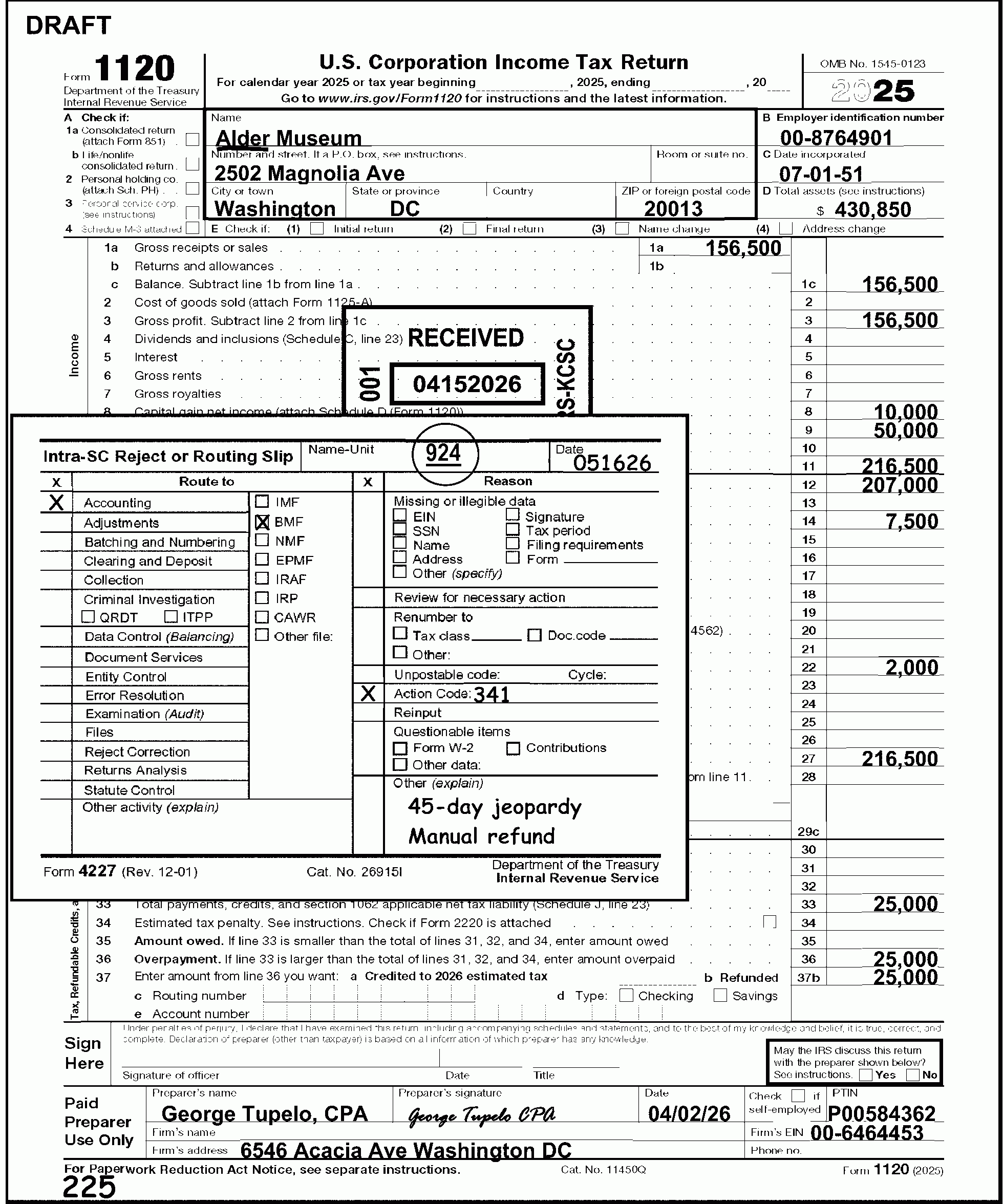 3 11 16 Corporate Income Tax Returns Internal Revenue Service